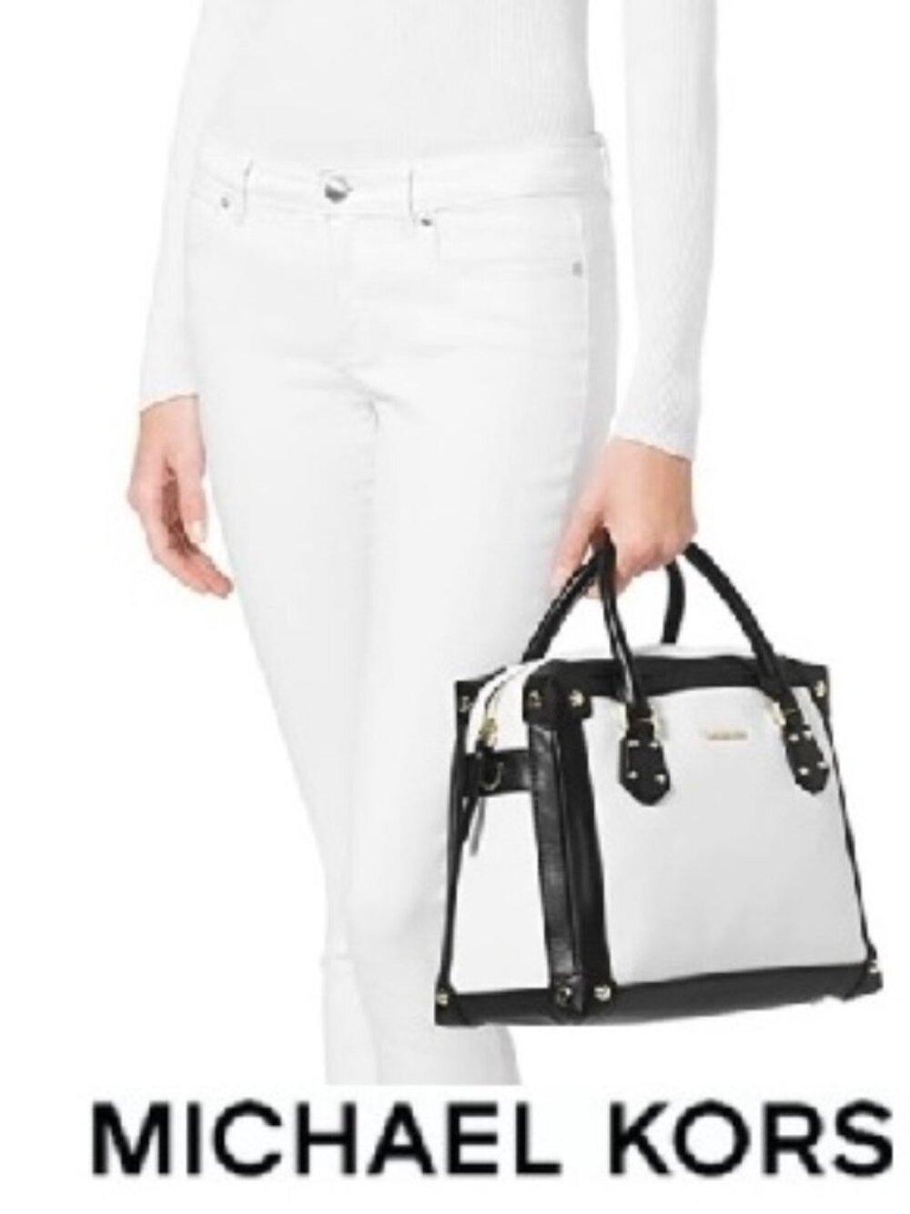New w Tag $368 Michael Kors Taryn 2 Way Satchel Tote Shoulder Bag